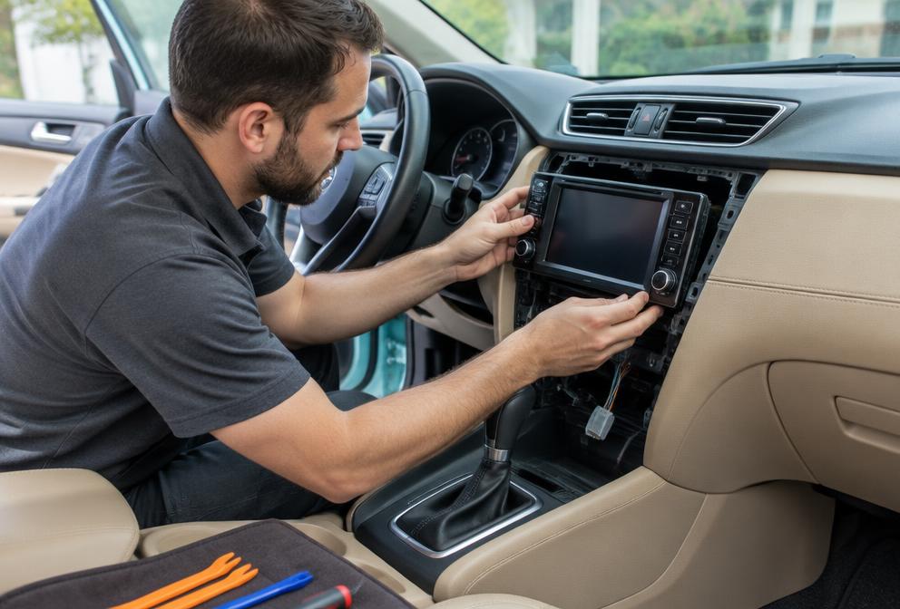 Radio Head Unit Installation performed by a mobile mechanic